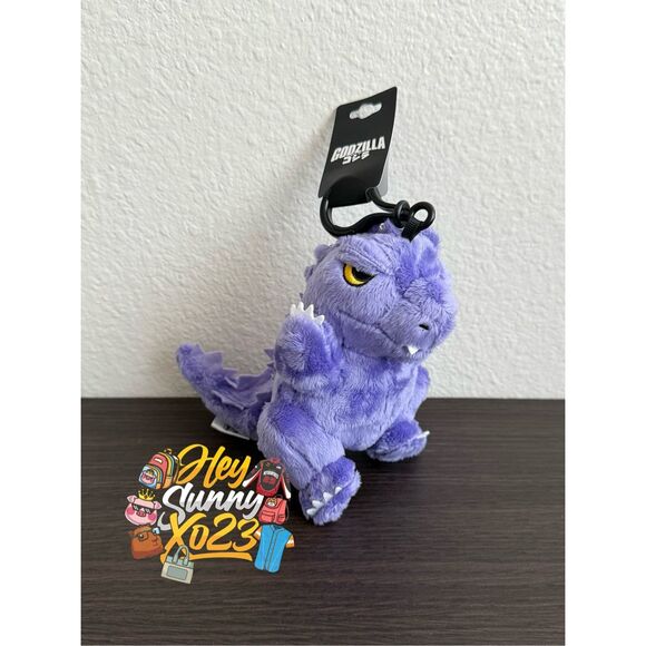 Godzilla Purple Plush Clip Keychain - Picture 1 of 4
